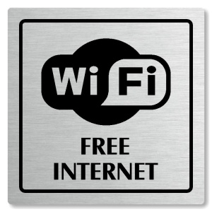 Free internet, 118x118mm, stříbrná, Arizona